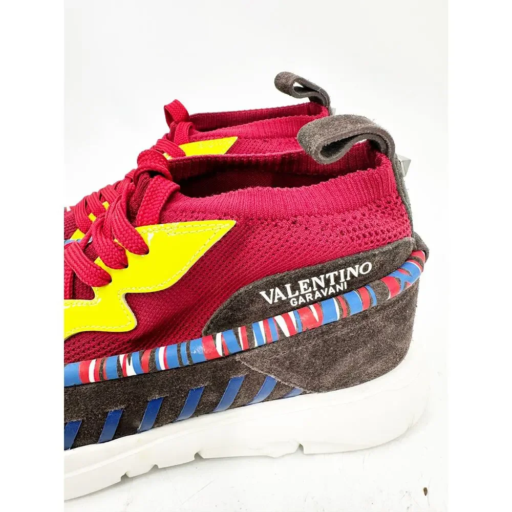 Valentino Garavani Heroes Tribe Moc Toe Sneakers Men‎ Size 41 Red EXCELLENT